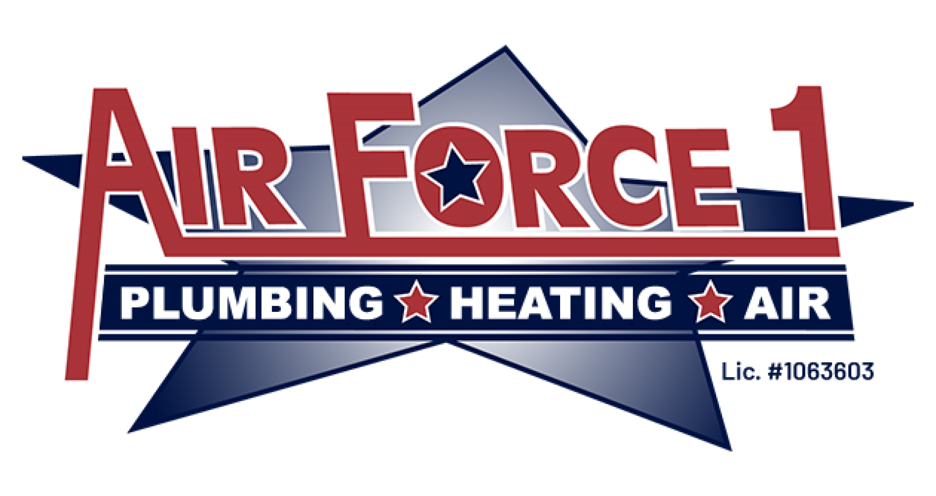 AirForce1 Plumbing, Heating and Air Logo