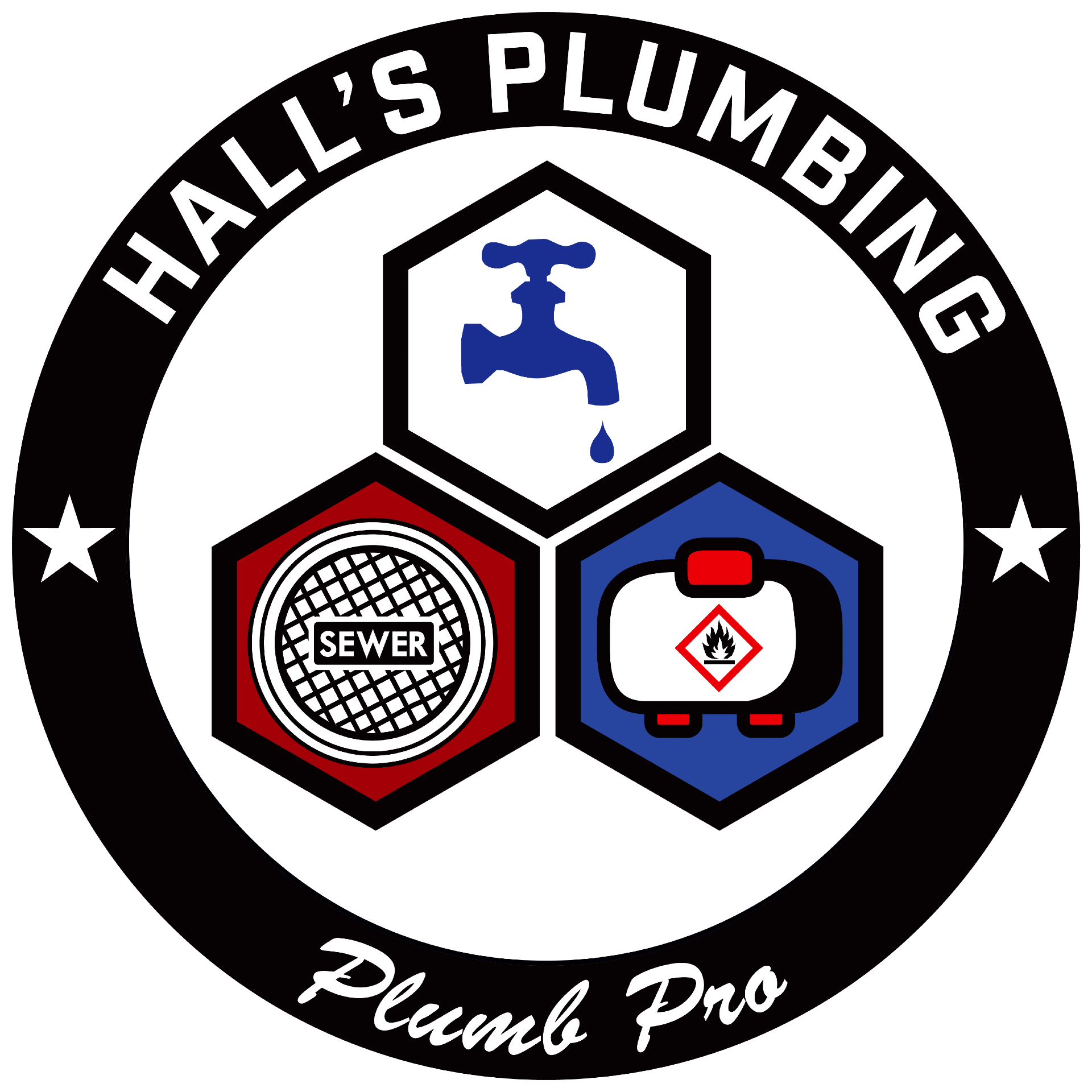 Halls Plumbing company logo
